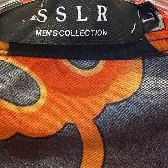 Halloween Button Up Short Sleeve Shirt Men's L Novelty Jack-O-Lantern Pumpkin - Picture 9 of 13